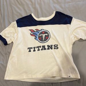 Tennessee titans shirt with a slight crop